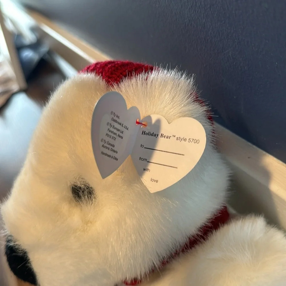 NWT Holiday Bear Ty Vintage Classic Plush 1997 Collectible Toy - Picture 4 of 7